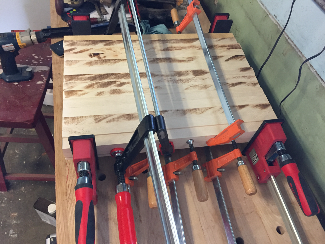 Cutting Board Build - First Glue Up